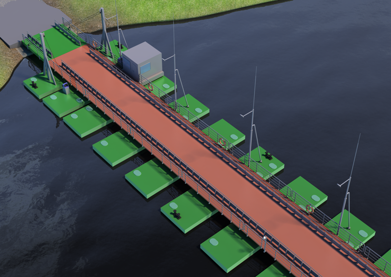 РЦПКБ «Стапель» завершило и передало государственному заказчику проектную документацию на наплавной мост проекта RDB 66.79. 