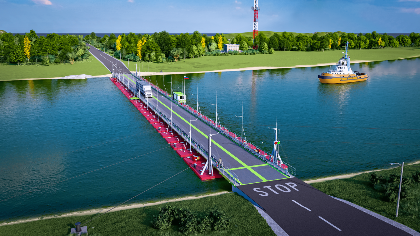 АО «РЦПКБ «Стапель» завершило и передало государственному заказчику проектную документацию на наплавной мост пр. RDB 72.02 (Богучар-146)