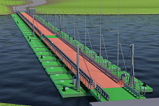 РЦПКБ «Стапель» завершило и передало государственному заказчику проектную документацию на наплавной мост проекта RDB 66.79. 