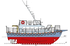 РЦПКБ «Стапель» передало заказчику ПДСП рабочего разъездного морского катера с лоцманскими функциями класса КМ✪ Ice1R3Aut 3.